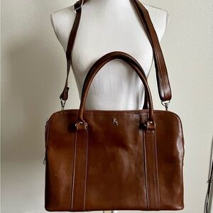 Ashwood leather Gina Bridge Tote bag cognac Brown handbag
